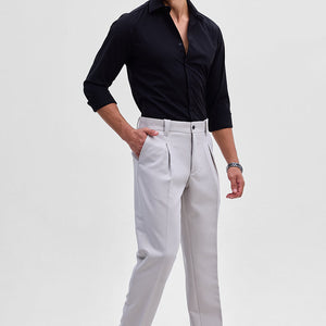 Black Slim Fit Stretch Shirt