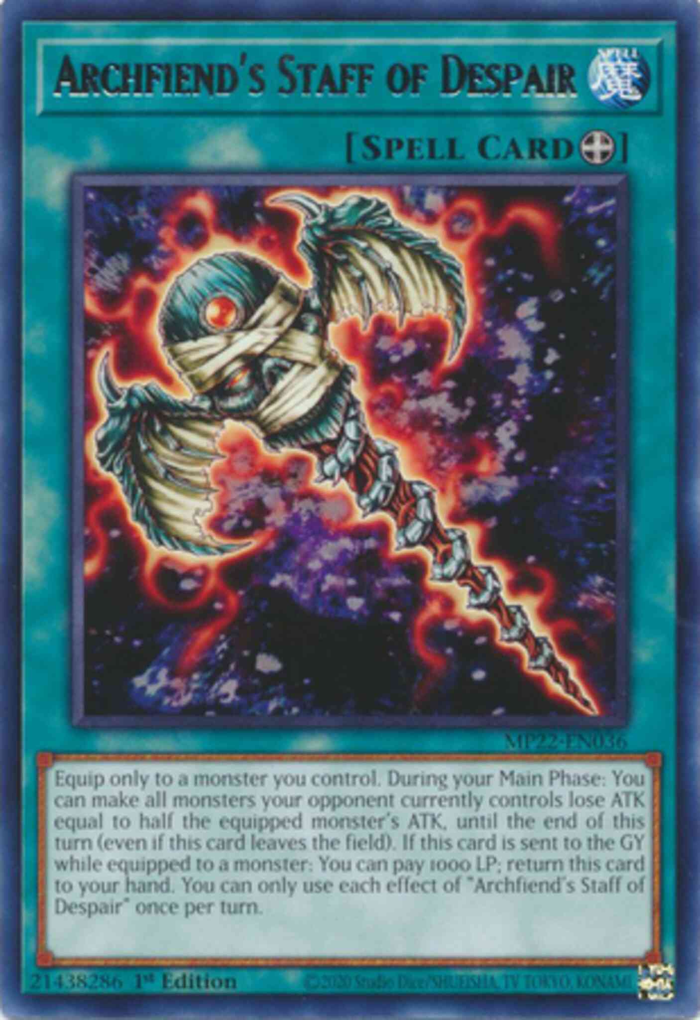Archfiend's Staff of Despair - MP22-EN036 - Rare - 1st Edition