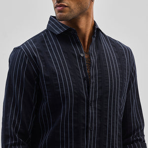 Black Stripes Slim Fit Shirt