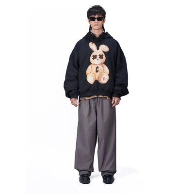 BLACK BAD RABBIT HOODIE