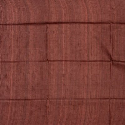 Brown Handloom Tussar Silk Saree With Printed Lord Ram Motifs