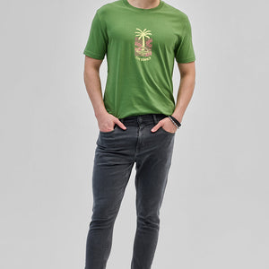 Sun Downer Green Slim Fit T-Shirt