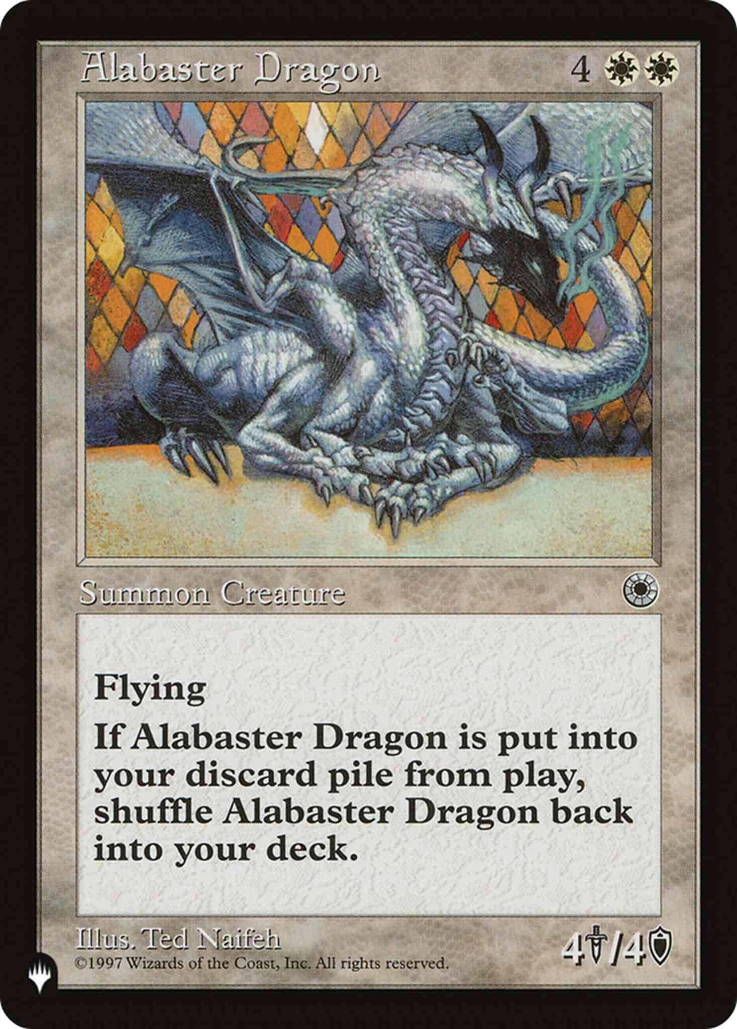 Alabaster Dragon [POR-1] [The List] [Non-Foil]