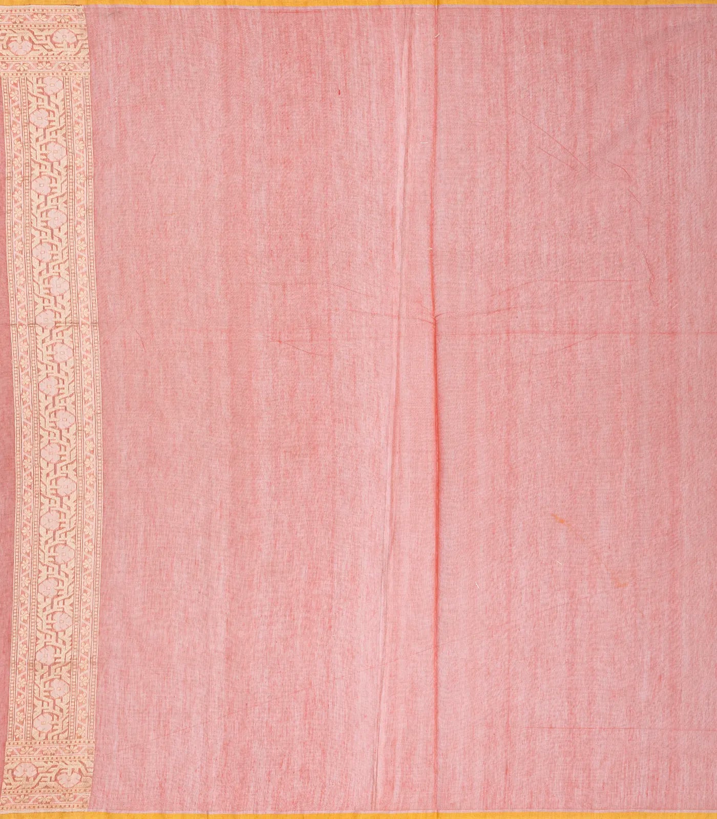 Dusty Pink Handwoven Banarasi Silk Cotton Saree With Floral Motifs