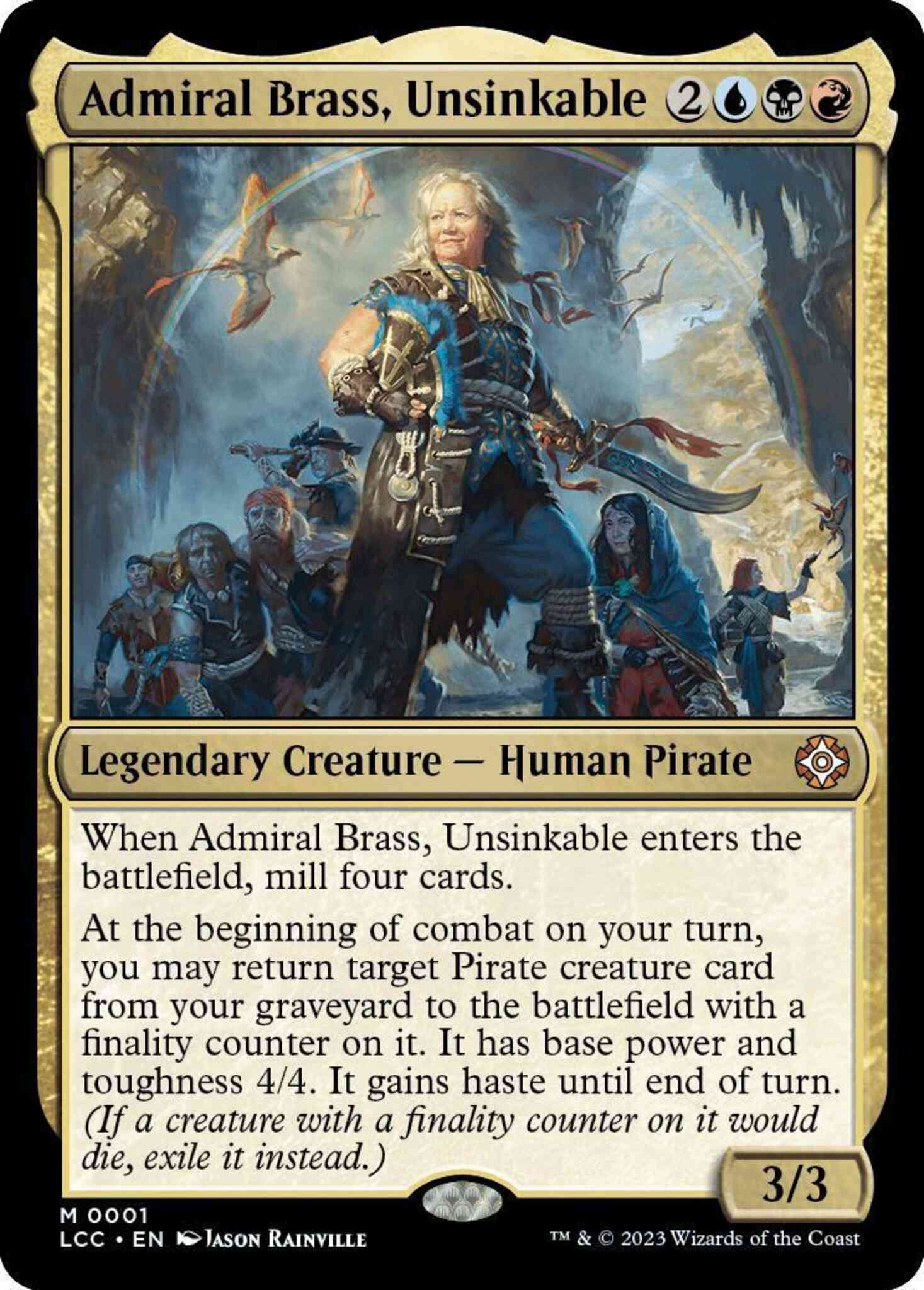 Admiral Brass, Unsinkable [1] [The Lost Caverns of Ixalan: Commander] [Non-Foil]