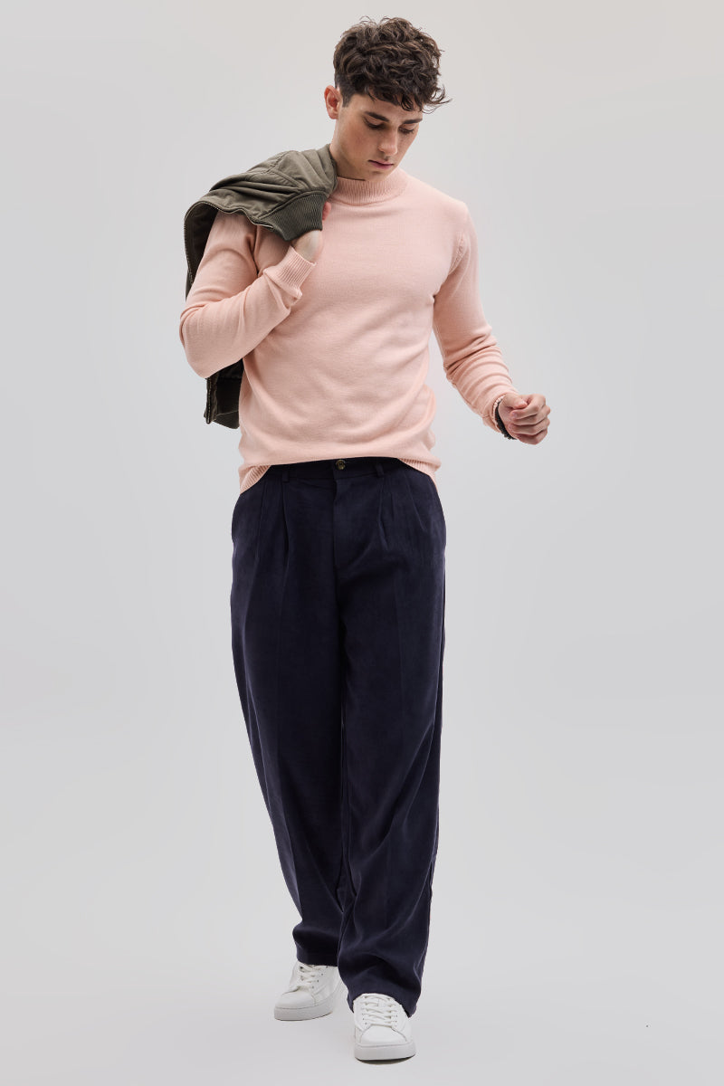 Light Pink Knitted Sweatshirt