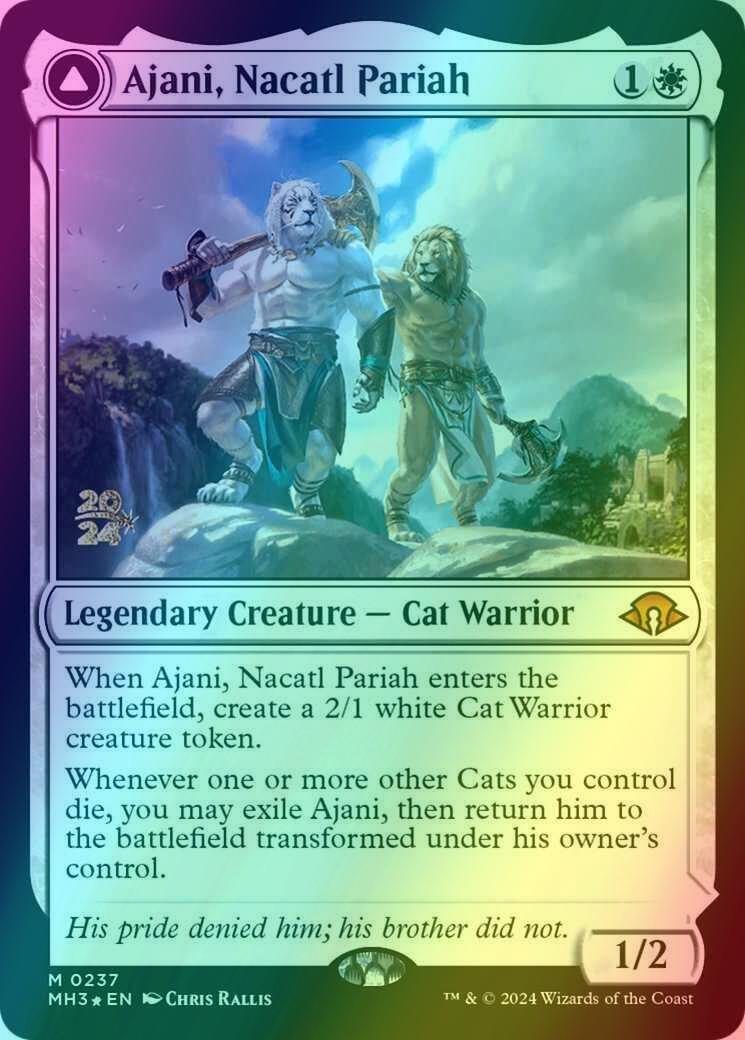 Ajani, Nacatl Pariah // Ajani, Nacatl Avenger [237s] [Prerelease] [Modern Horizons 3: Promos] [Foil]