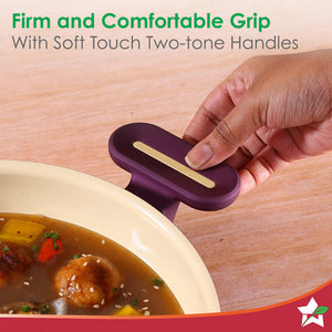 Bellagio Kadhai with Lid | Non-Stick Ceramic Coating |by blacktree