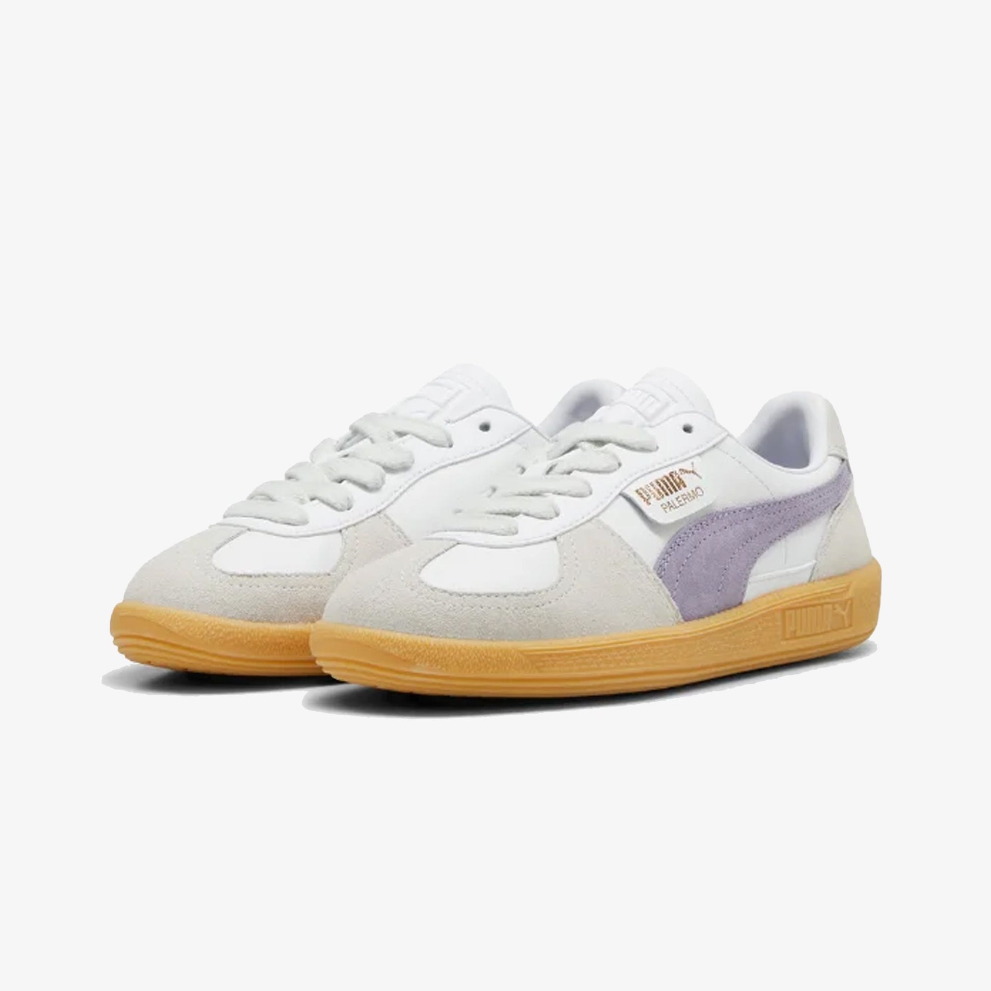 PUMA | PALERMO { WHITE/ PALM-PLUM GUM