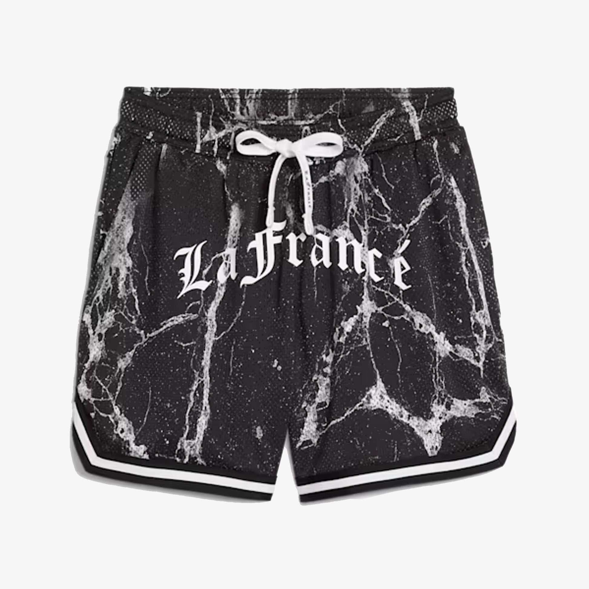 PUMA | HOOPS x LAFRANCE WRITTEN IN CHROME SHORTS { PUMA BLACK/WHITE
