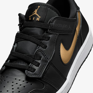 JORDAN | AIR JORDAN 1 LOW EASYON { BLACK/METALLIC GOLD-WHITE