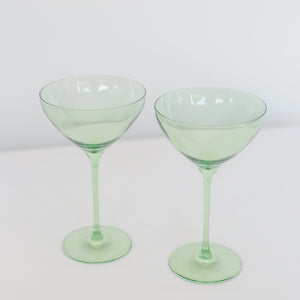 Estelle Colored Martini Glass - Set of 2 {Mint Green}