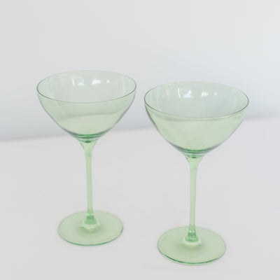 Estelle Colored Martini Glass - Set of 2 {Mint Green}