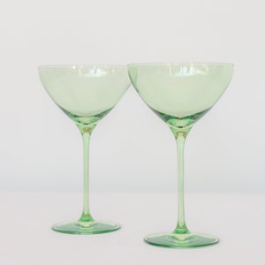 Estelle Colored Martini Glass - Set of 2 {Mint Green}