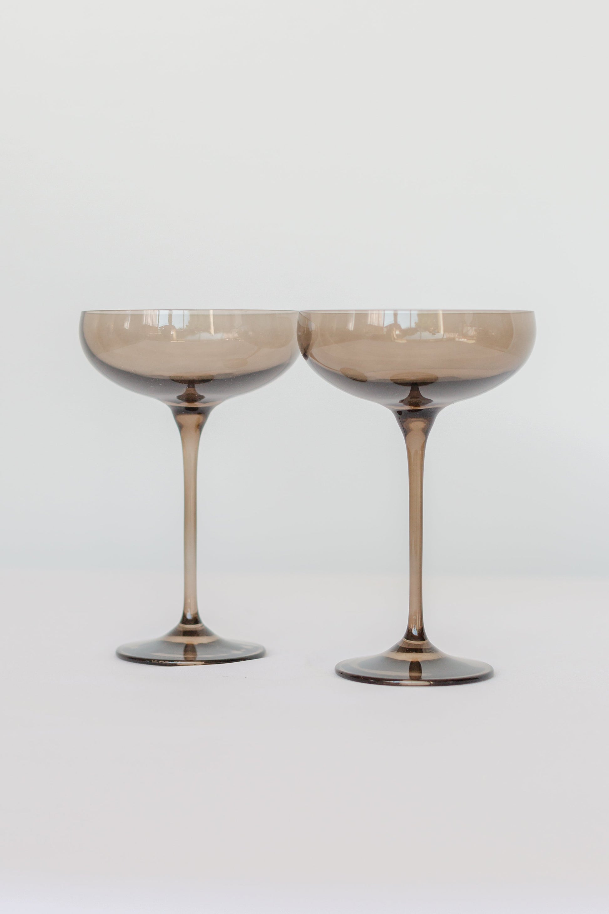 Estelle Colored Champagne Coupe Stemware - Set of 2 {Gray Smoke}