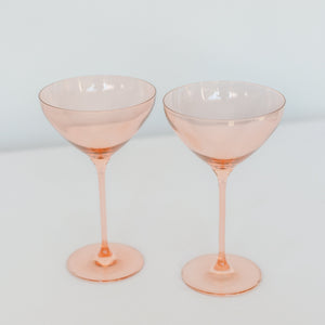 Estelle Colored Martini Glass - Set of 2 {Blush Pink}