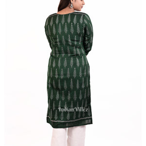 Sea Green Sambalpuri Odisha Ikat Designer Cotton Kurti for Women