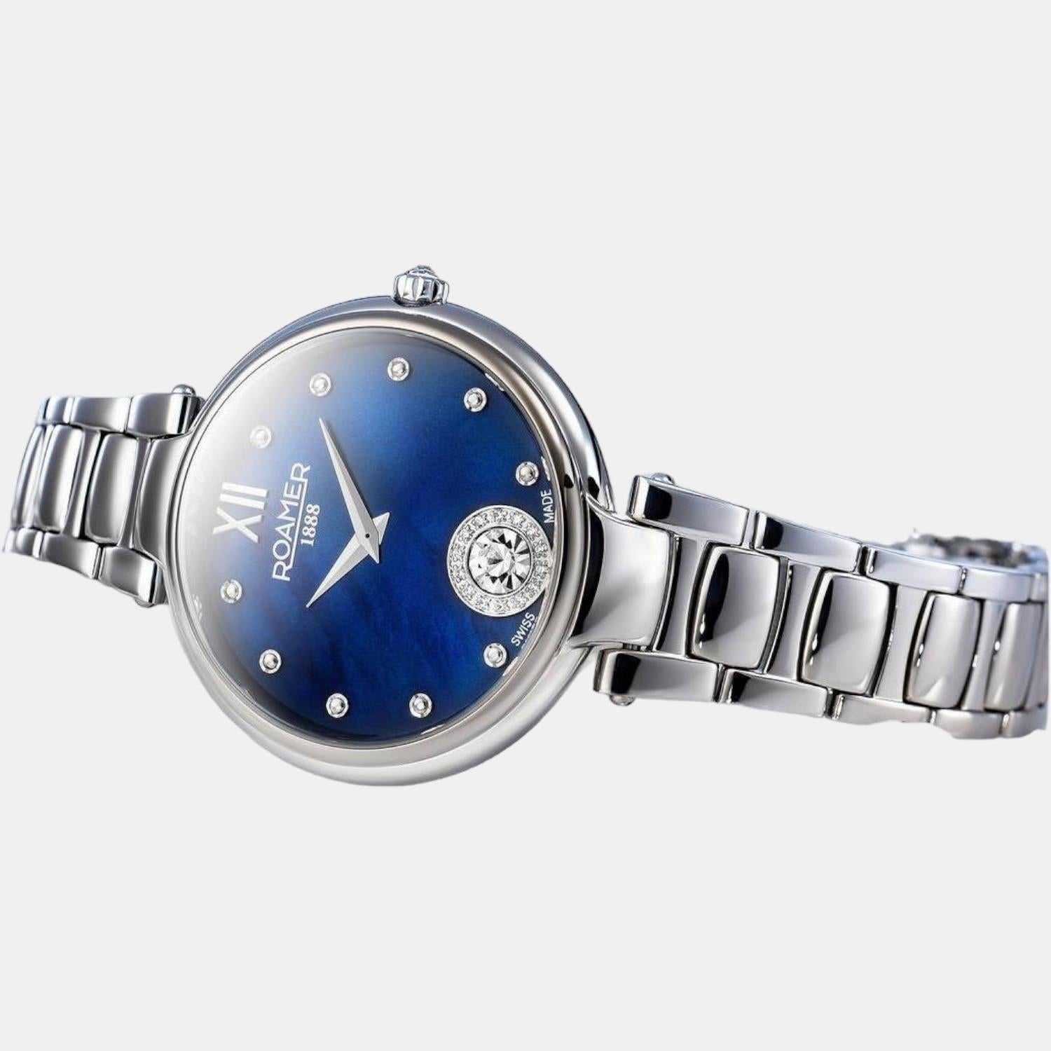Aphrodite Women Quartz Blue Dial Analog Stainless Steel Watch 600843 41 49 50