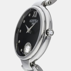 Aphrodite Women Quartz Black Dial Analog Stainless Steel Watch 600843 41 59 50