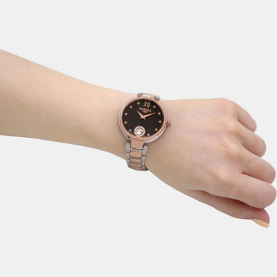 Aphrodite Women Quartz Brown Dial Analog Stainless Steel Watch 600843 49 69 50