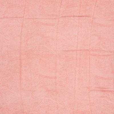 Baby Pink Handloom Chanderi Cotton Saree With Printed Floral Motif