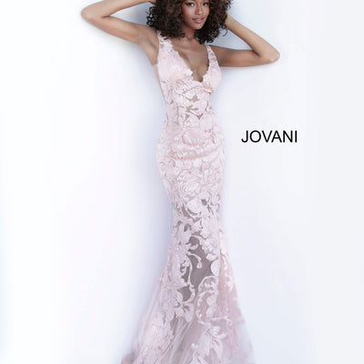 Embroidered Fitted Sleeveless Gown by Jovani 60283