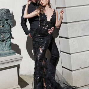 Embroidered Fitted Sleeveless Gown by Jovani 60283