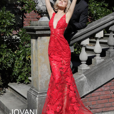 Embroidered Fitted Sleeveless Gown by Jovani 60283