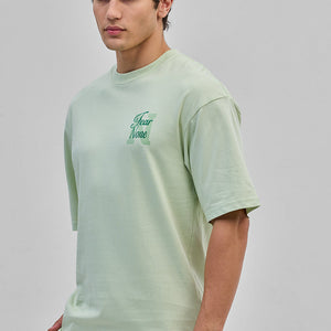 Fear None Light Green Oversized T-Shirt