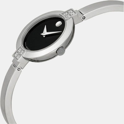 Bela Women Quartz Black Dial Analog Stainless Steel Watch 605855