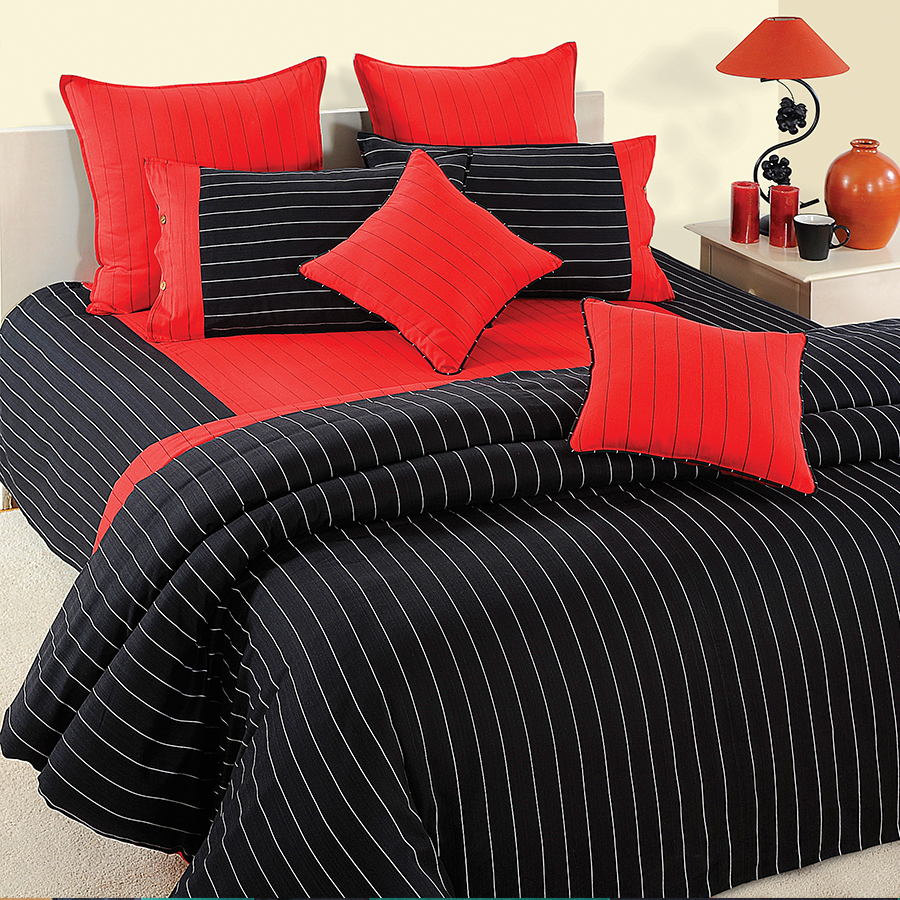 BLACK STRIPES BED SHEETS - MAGICAL LINEA - 5603
