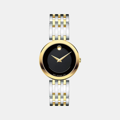 Esperanza Women Quartz Black Dial Analog Stainless Steel Watch 607053