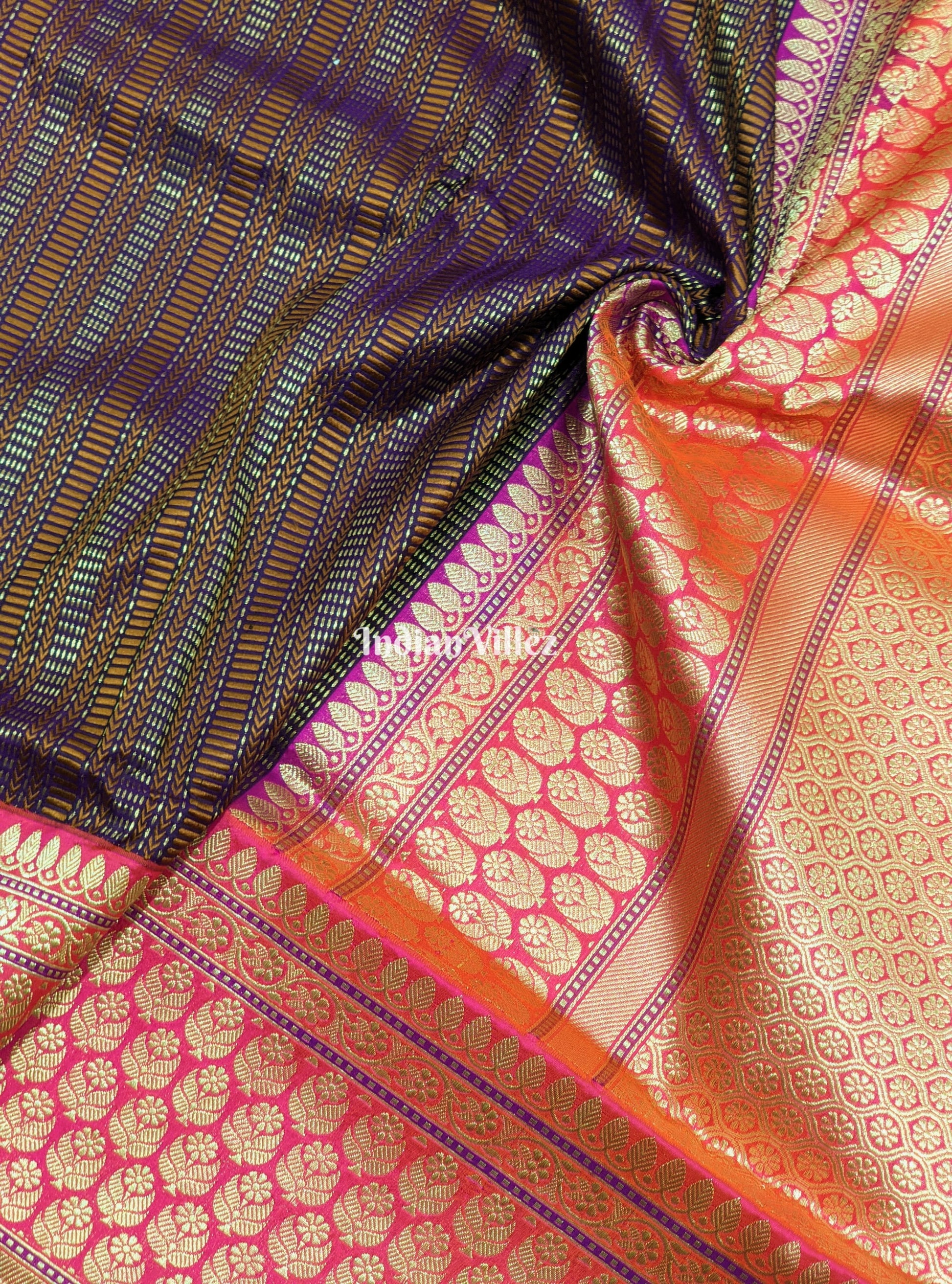 Exclusive Designer Banarasi Katan Silk Saree with Intricate Meenakari Tanchoi Weaving