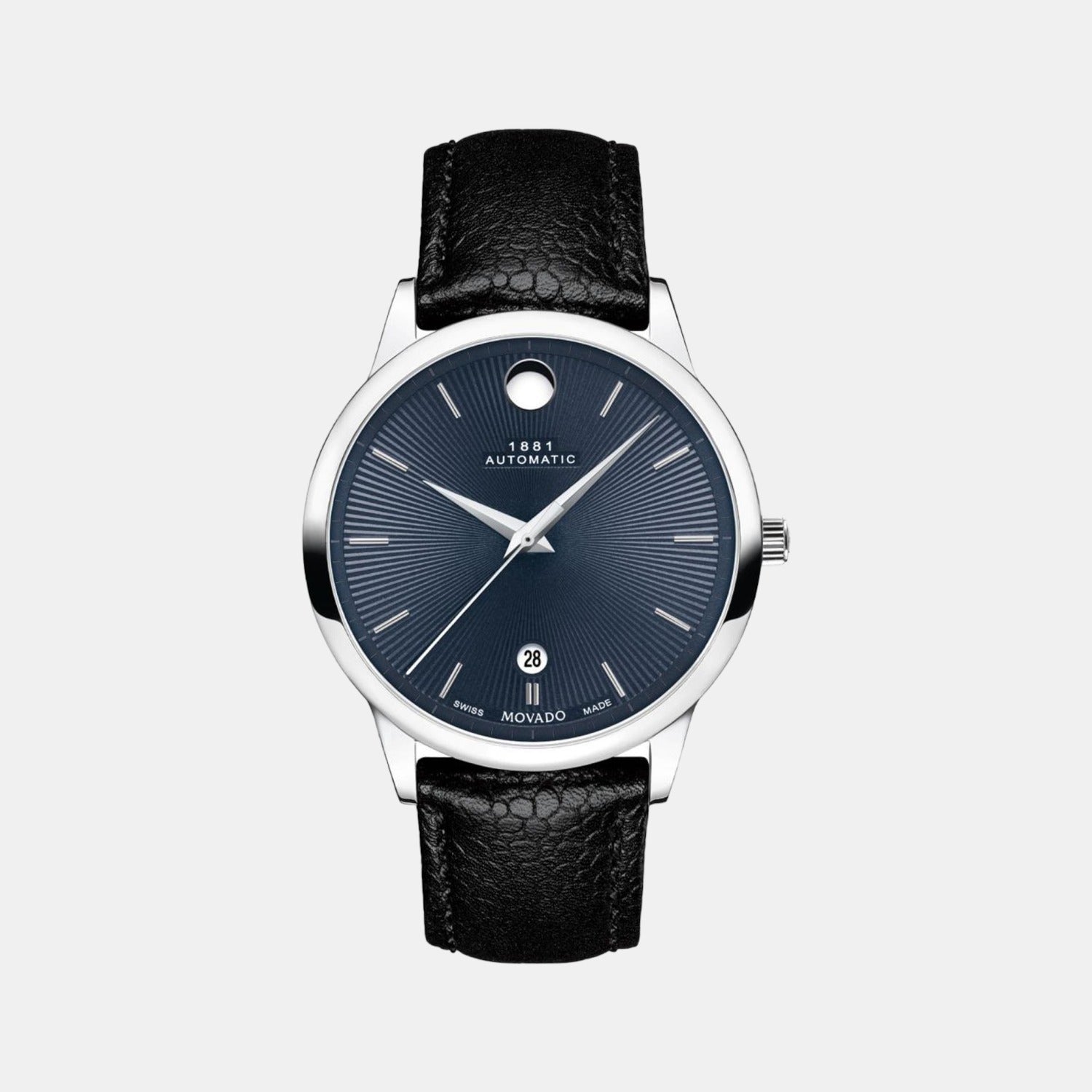 1881 Automatic Men Quartz Blue Dial Analog Leather Watch 607454