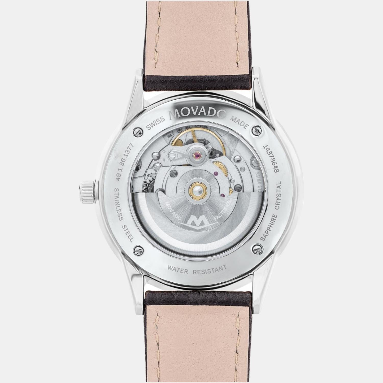 1881 Automatic Men Quartz Blue Dial Analog Leather Watch 607454