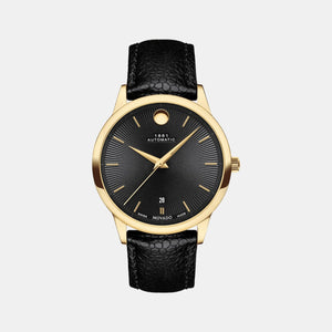 1881 Automatic Men Automatic Black Dial Analog Leather Watch 607455