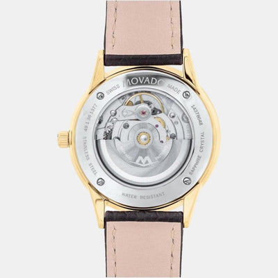 1881 Automatic Men Automatic Black Dial Analog Leather Watch 607455