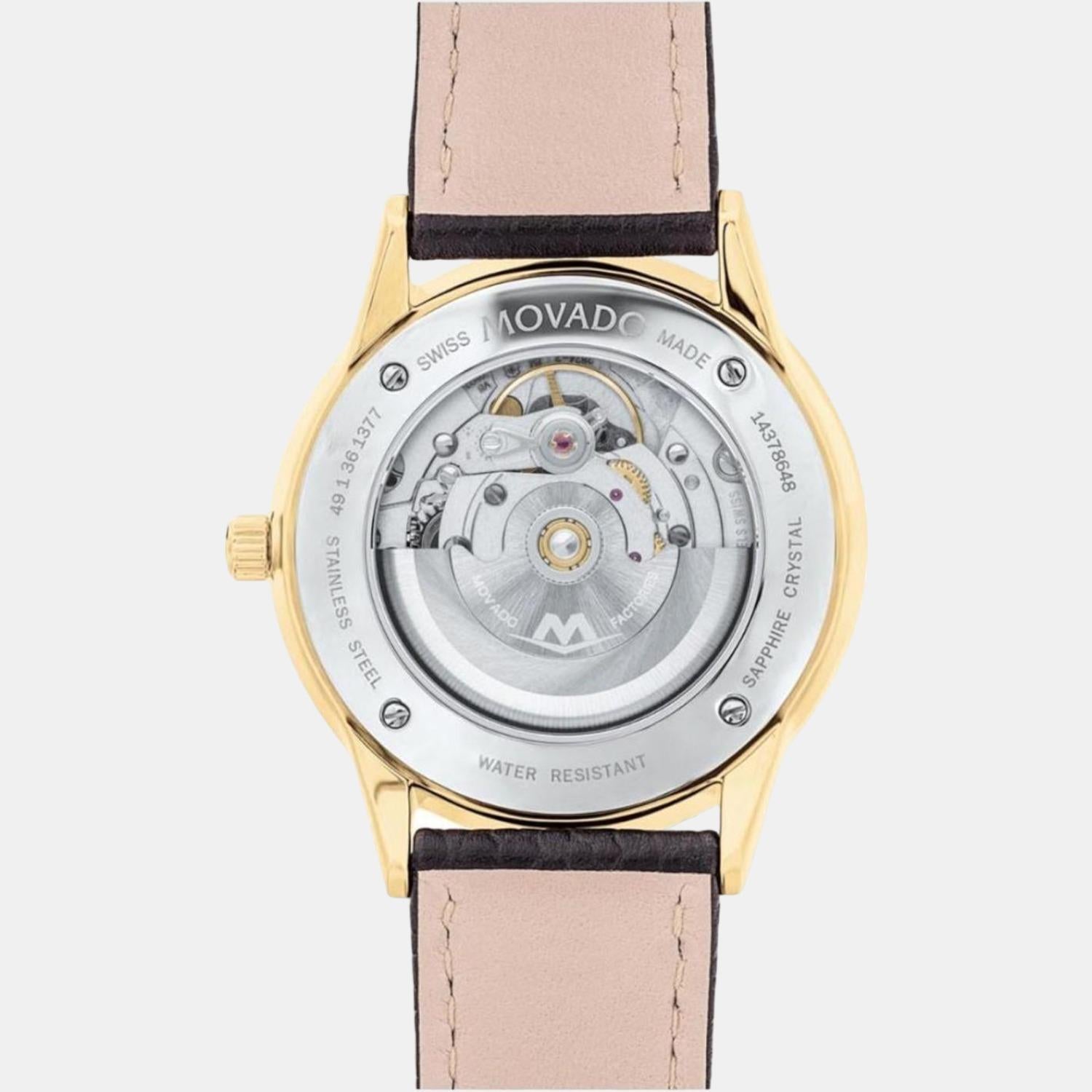 1881 Automatic Men Automatic Black Dial Analog Leather Watch 607455