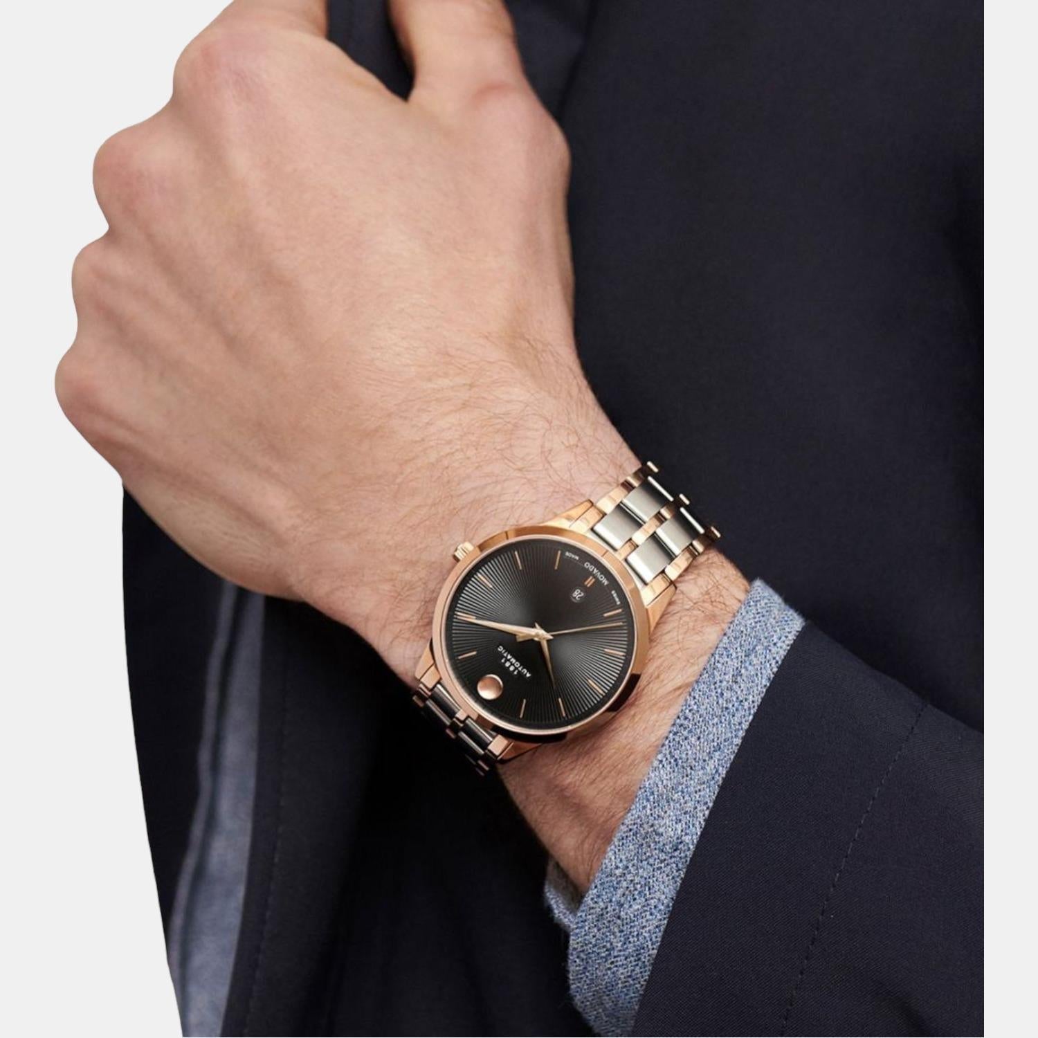 1881 Automatic Men Automatic Black Dial Chronograph Stainless Steel Watch 607464