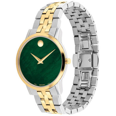 Movado Museum Classic Green Mother Of Pearl Dial Women 33mm