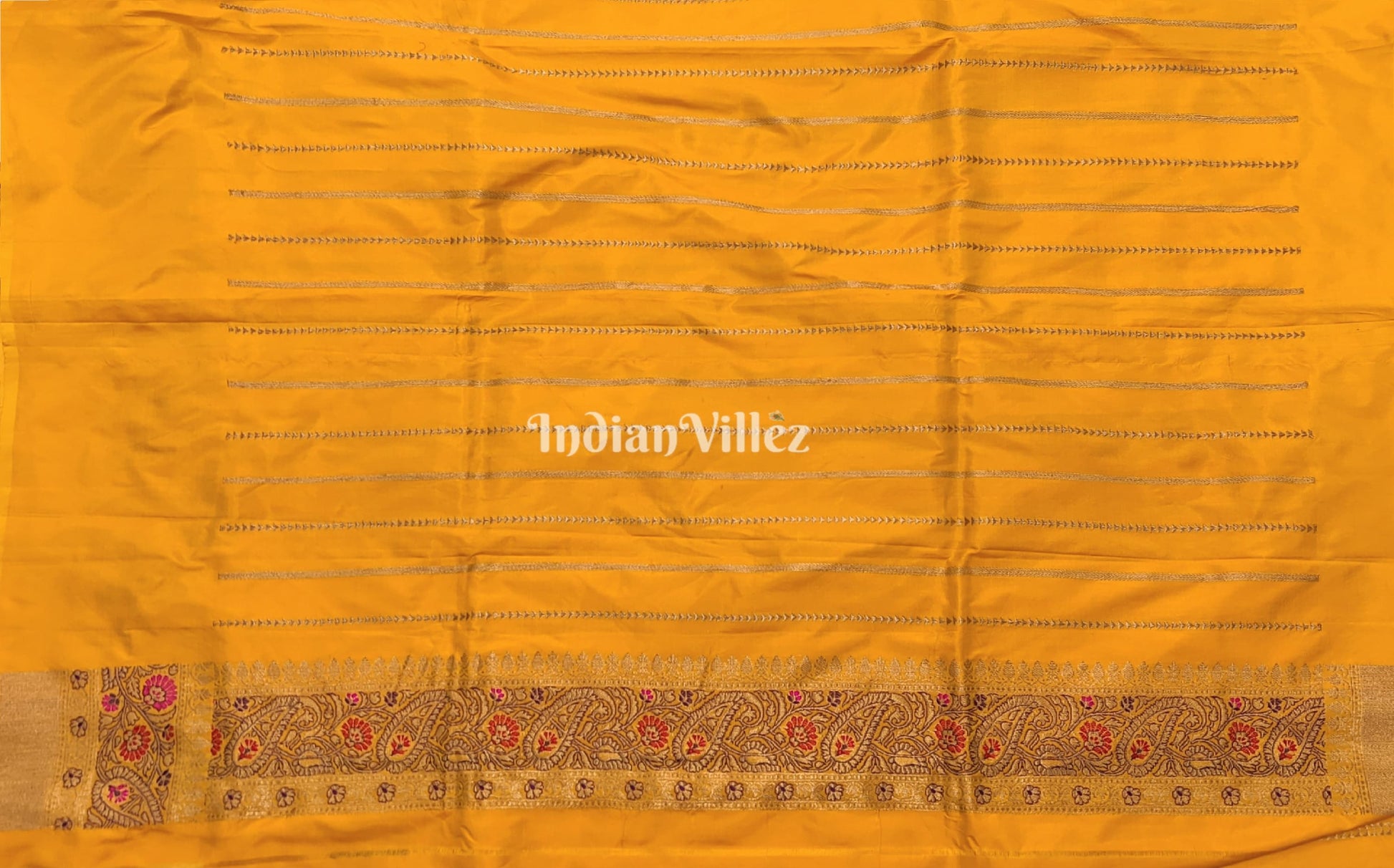 Yellow Designer Banarasi Meenakari Katan Silk Saree