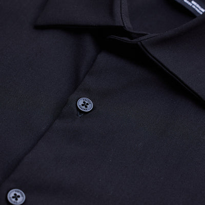 Black Slim Fit Stretch Shirt