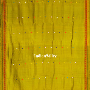 Mehndi Green Dongria Border Contemporary Silk Saree