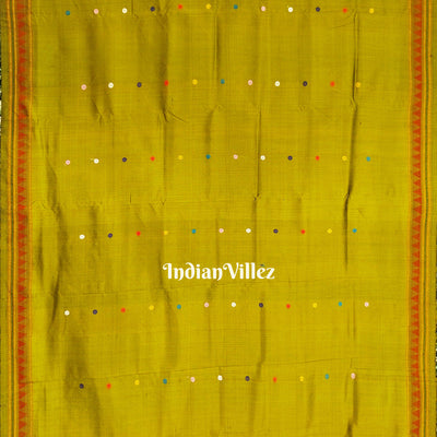 Mehndi Green Dongria Border Contemporary Silk Saree