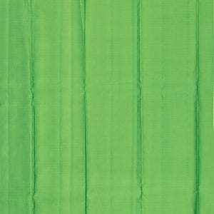 Green Handloom Kanchipuram Silk Saree With Poppyseed Checks