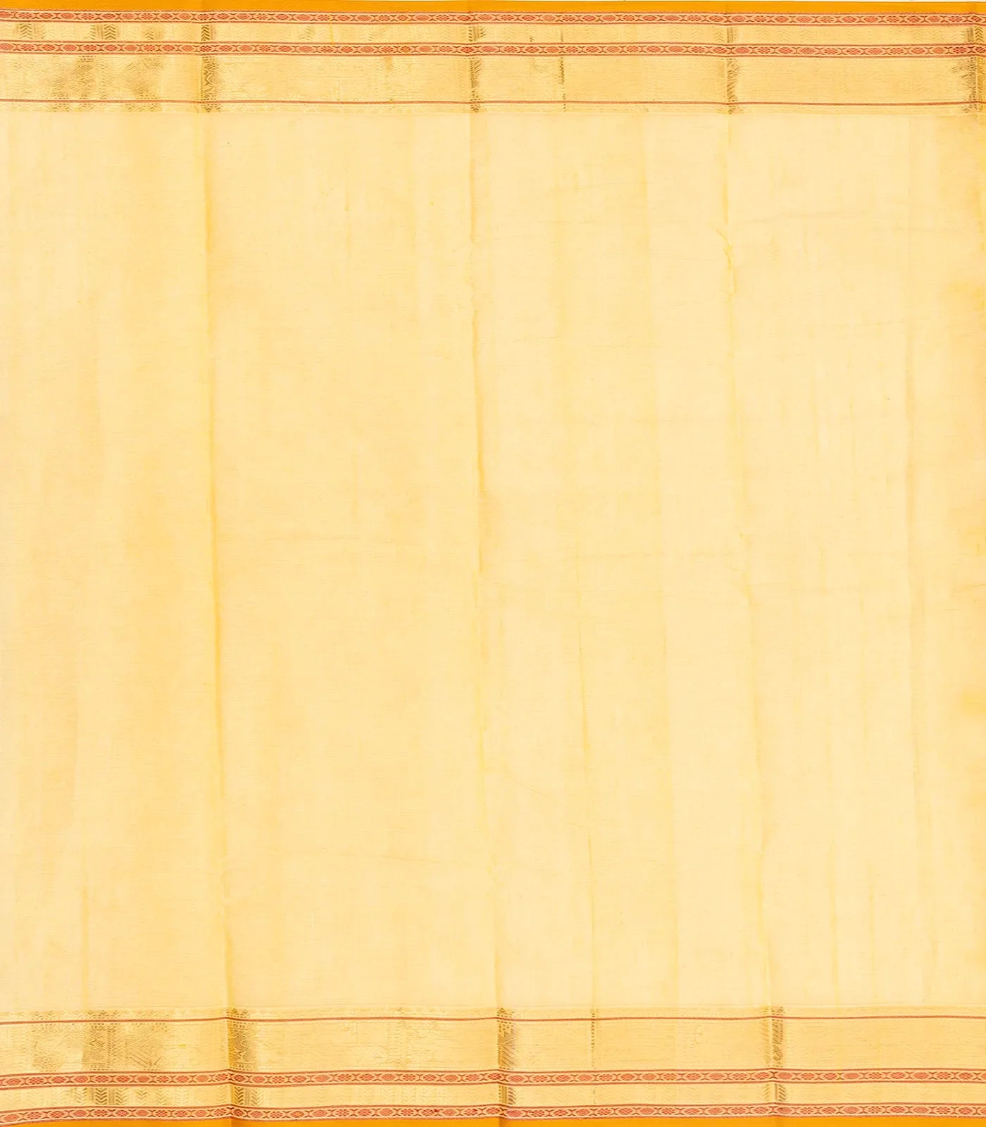 Sandal Handloom Kanchi Cotton Saree With Checks & Diamond Motifs