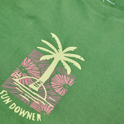 Sun Downer Green Slim Fit T-Shirt