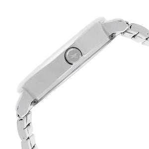 Bold White Dial Anolog & Stainless Steel Strap