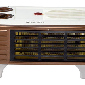 Candes BlowHot All in One Silent Blower Fan Room Heater (ABS Body, White, Brown) 2000 Watts