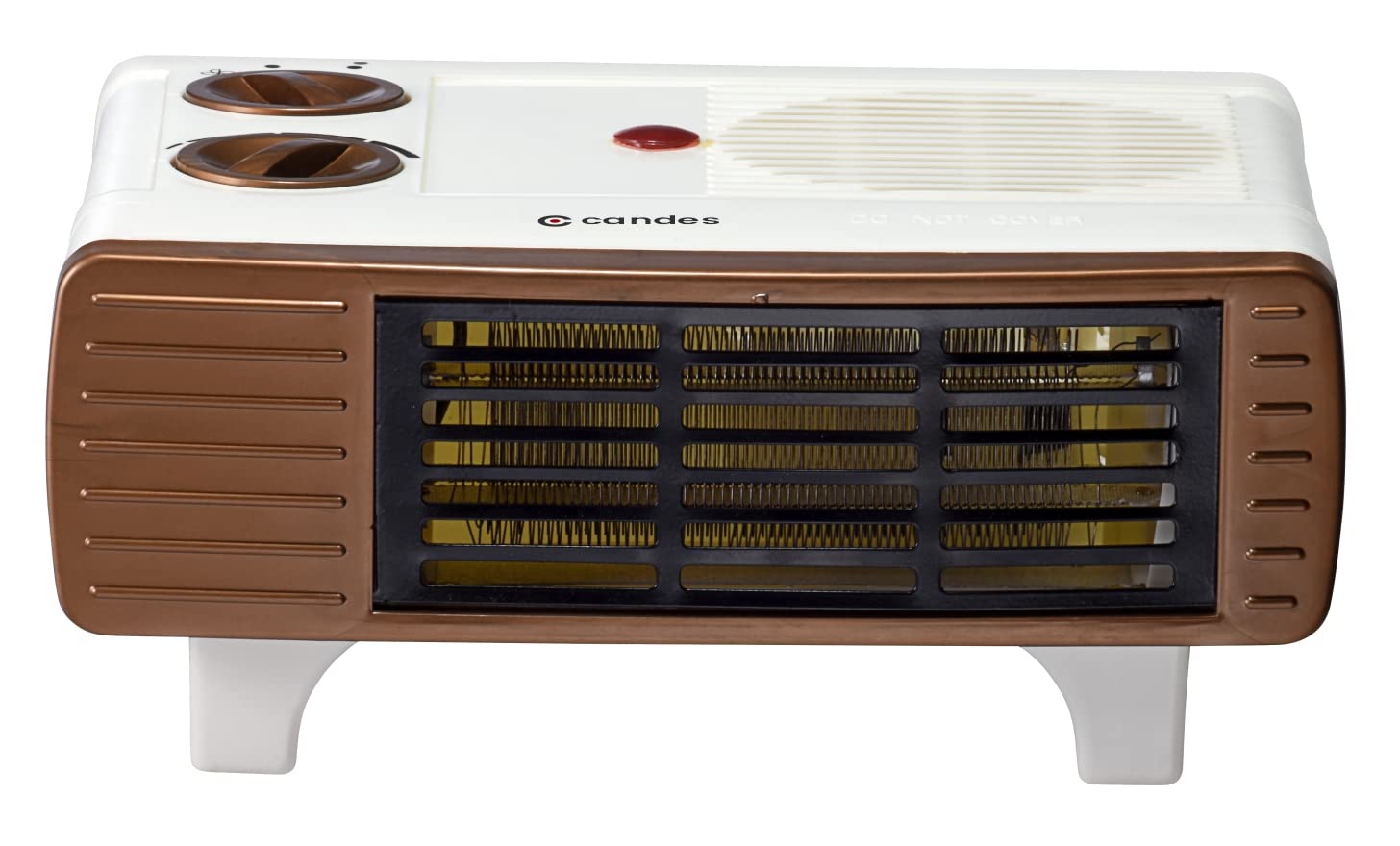 Candes BlowHot All in One Silent Blower Fan Room Heater (ABS Body, White, Brown) 2000 Watts